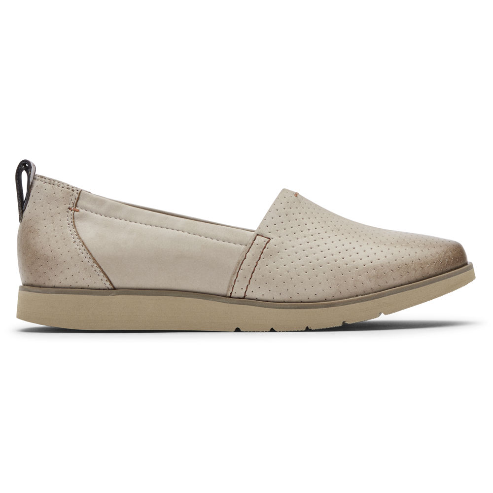 Slip-Ons Rockport Mujer Mexico - Cobb Hill Laci Beige - FXLGZ5921